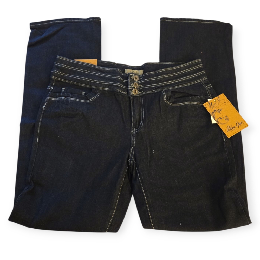Blue Epic Boot Cut Size 14 Dark Blue Jeans Classic Style